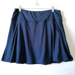Unbranded Womens Blue Elastic Waist Back Zip Athletic Skorts Plus Size XXL